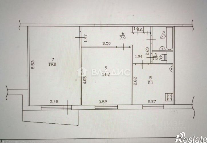 2-комн квартира ул Попова, 92,  д. 92
