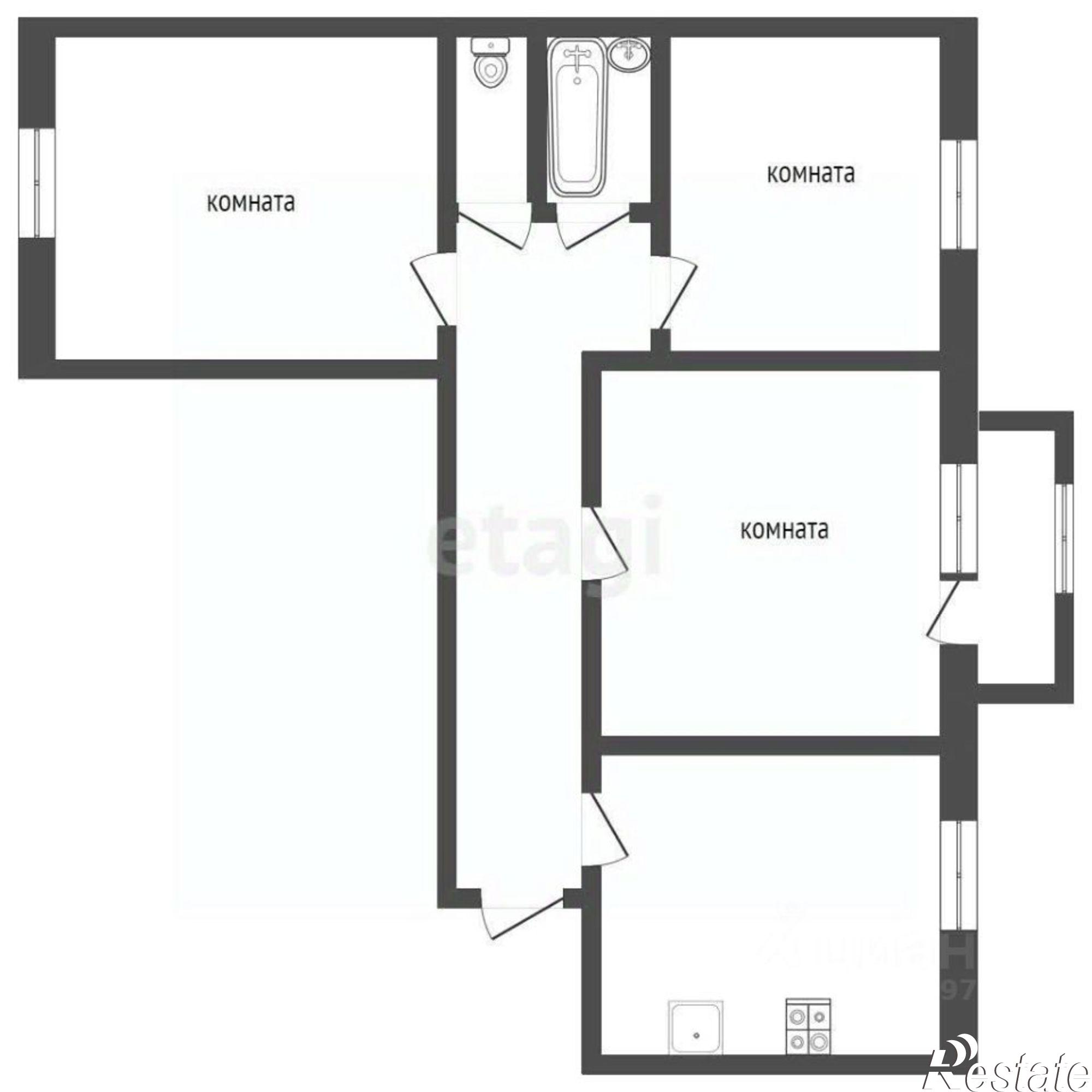 Купить квартиру за 5 500 000 рублей на улица Нормандия-Неман, 9