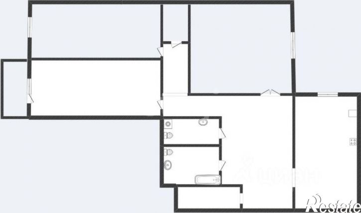 3-комн квартира улица Воинов-интернационалистов, 2,  д. 2