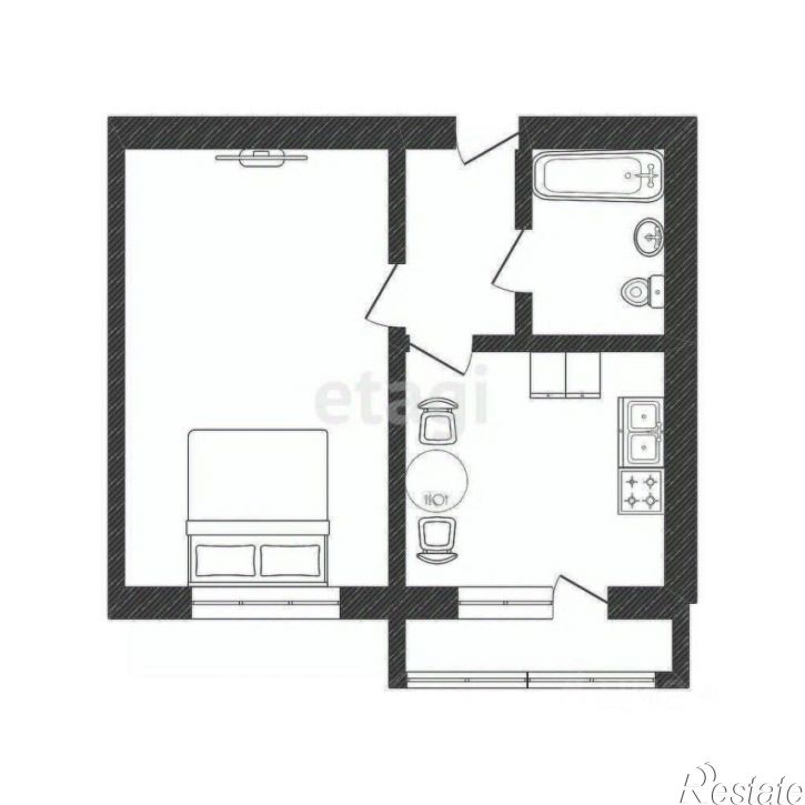 1-комн квартира ул Попова, 113,  д. 113