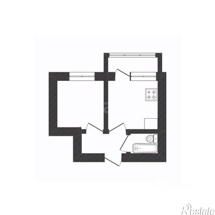 1-комн квартира Вяземская улица, 34Б,  д. 34Б