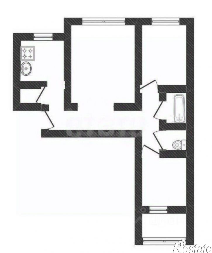 3-комн квартира ул Попова, 98,  д. 98