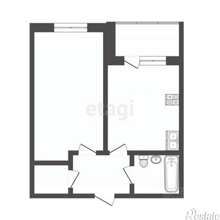 1-комн квартира улица Авиаторов, 5А,  д. 5А