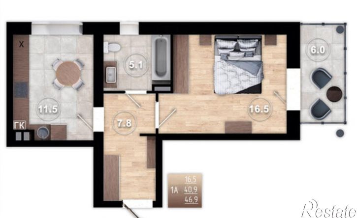 1-комн квартира пер Запольный 3-й, 10,  д. 10