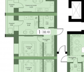 1-комн, 32 кв м, этаж 6/10 Ипподромный проезд, 24
