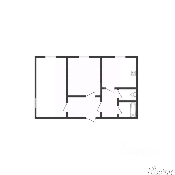 2-комн квартира ул Рыленкова, 19,  д. 19