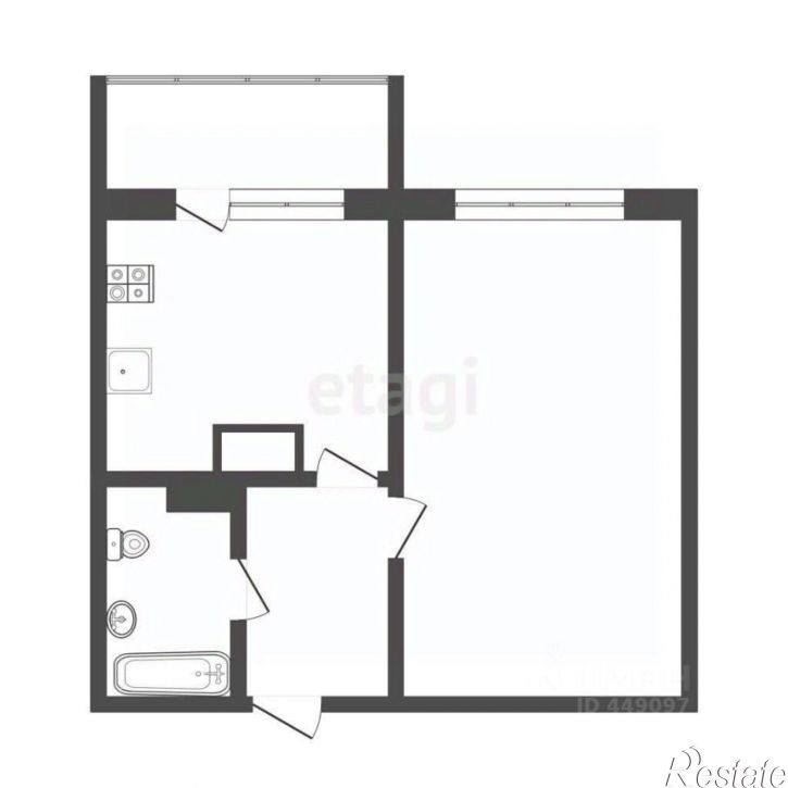 1-комн квартира ул Авиаторов, 3,  д. 3