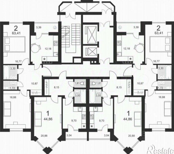 2-комн квартира в новом доме ул Брянская 1-я, 2,  д. 2