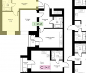 2-комн, 58 кв м, этаж 8/10 Ипподромный пр-д, 24