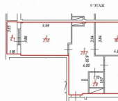 2-комн, 82кв м, этаж 9/10 ул Дохтурова, 4