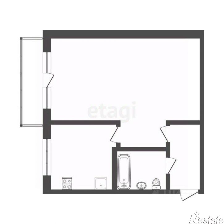 1-комн квартира ул Рыленкова, 13,  д. 13