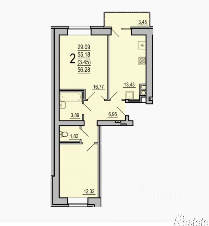 1-комн квартира в новом доме ул Нормандия-Неман, 30А,  д. 30А