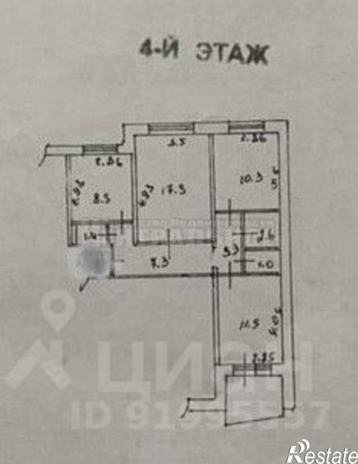 3-комн квартира ул Рыленкова, 65 2,  д. 65 2,  к. 2