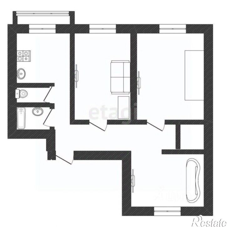 3-комн квартира