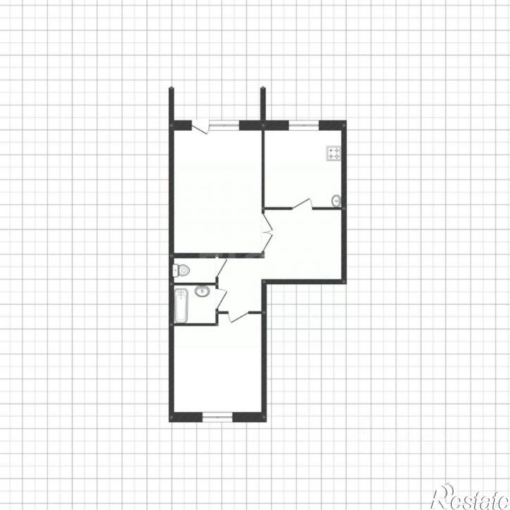 2-комн квартира пер Краснофлотский 1-й, 60,  д. 60