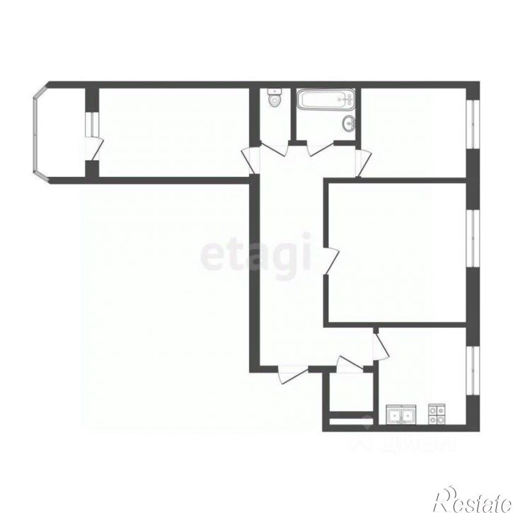 3-комн квартира ул Ново-Киевская, 2,  д. 2
