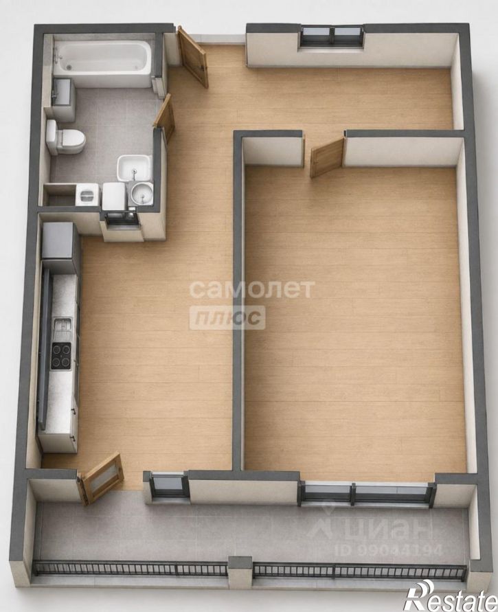 1-комн квартира Киевский пер, 17а,  д. 17а