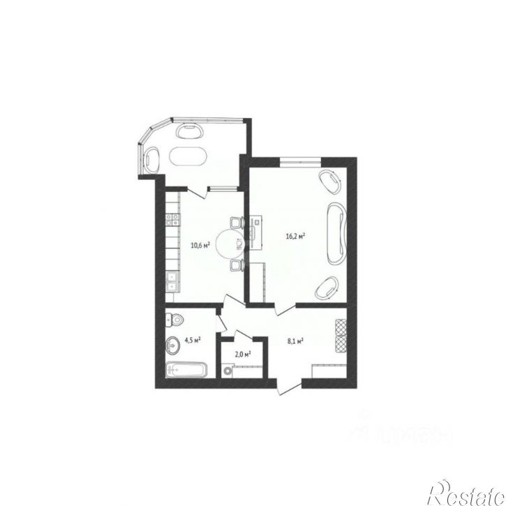 1-комн квартира Краснинское шоссе, 18,  д. 18