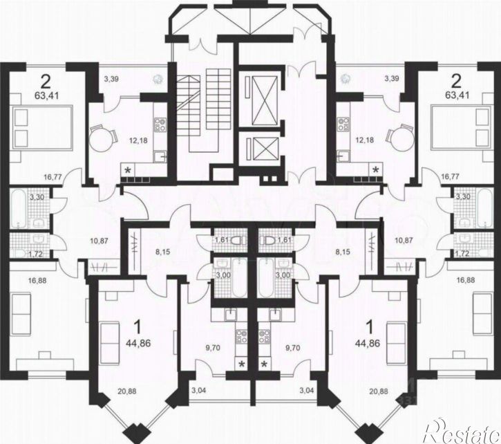 2-комн квартира в новом доме ул Брянская 1-я, 2,  д. 2